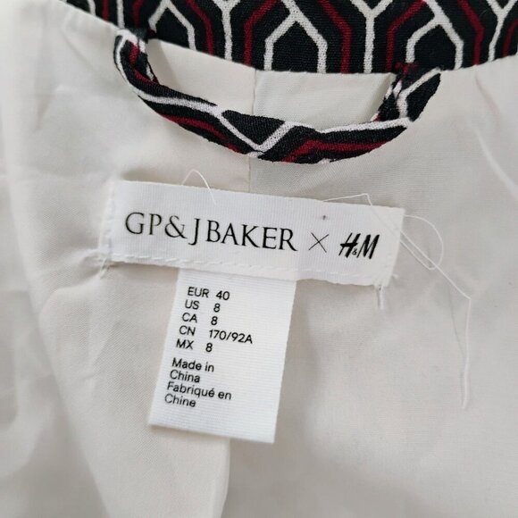 GP & J Baker x H&M Black Patterned Jacket (Us 8 ) - Picture 13 of 14